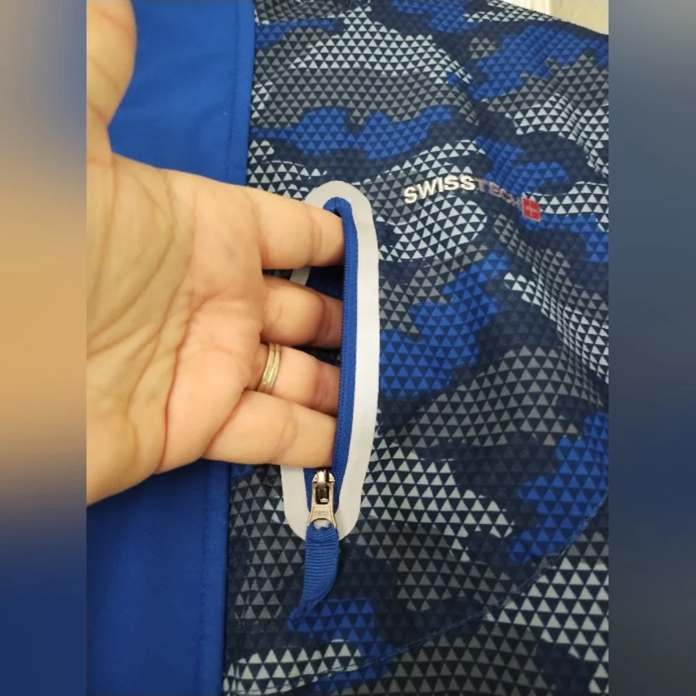 Swiss Tech Coat Unisex Fleece Lined Warm Adj Sleeve Reflective Child Size 10-12 - Picture 5 of 6